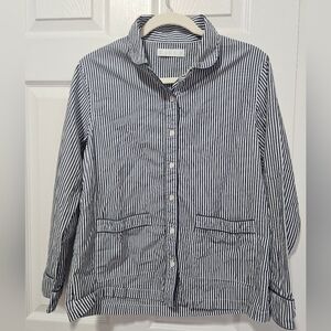 Lake Navy Striped Pajama Top XS
